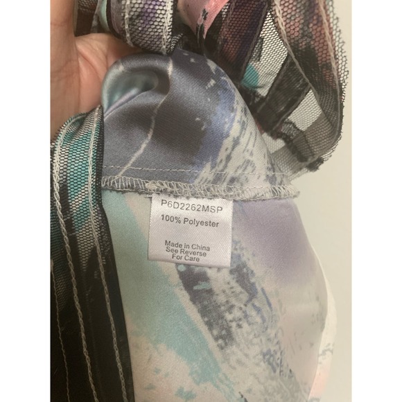 Parker Orion Multicolored Dress Sleeveless Women's Halter Dress Size Medium - Picture 5 of 7